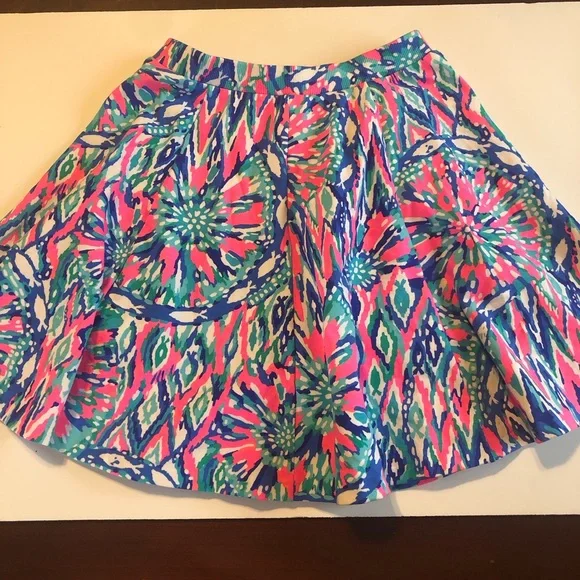 NWT Lilly Pulitzer Carlita Tiki Pink Shake It Up Mini Skort Size XS